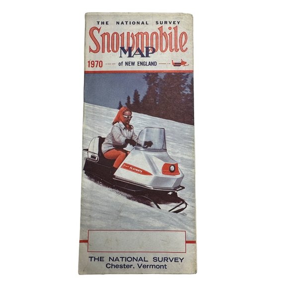 The National Survey Other - VTG 1970 The National Survey Snowmobile Map of New England Ski Doo